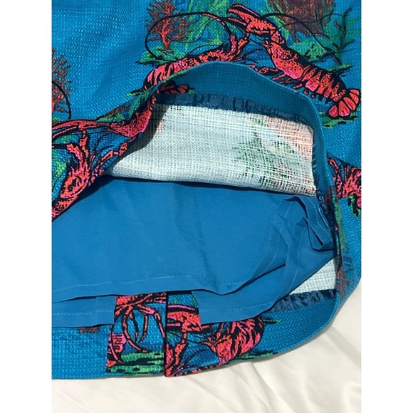 J.Crew Skirt Women’s Size 4 No. 2 Pencil Lobster Print Grasscloth AO728 - Picture 11 of 14